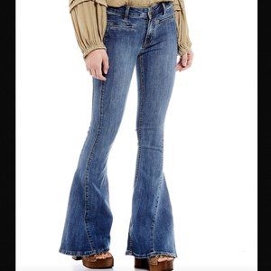 NWOT Free People 28 Pieced Denim Dream Lover Flare